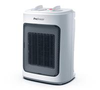 Pro Breeze Mini Termoventilatore in Ceramica 2000W - 3 impostazioni di calore e modalità solo ventola con protezione integrata contro il surriscaldamento e il ribaltamento- Bianco