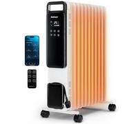 Pro Breeze OmniWarm Radiatore a olio 2500W e WIFI- Riscaldatore elettrico portatile - Schermo digitale e a sfioramento, modalità Eco