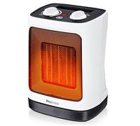 Pro Breeze Termoventilatore Ceramico 2000W - Tecnologia Ceramica a Basso Consumo Energetico - Oscillazione Automatica e 2 Impostazioni di Temperatura. Per camere o bagno - Bianco