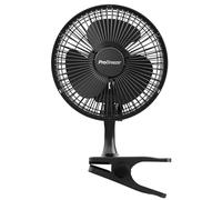 Pro Breeze Ventilatore Nero con Clip- Ultra Silenzioso Ventilatore Piccolo Potente da Tavolo, 2 Velocità, Rotazione 360° e Inclinazione 100°, Ventilatore Portatile per Casa e Ufficio Scrivania, 15W