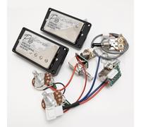 Pro Bucker Pickup per chitarra, Alnico 2 pickup Humbucker collo e ponte con terminali a connessione rapida, cablaggio 2 V2T, per parti di chitarra Gibson Les Paul (cromato)