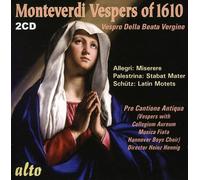 Pro Cantione Antiqua – Vespro della Beata Vergine (Marienvesper 1610) – CD – Alto