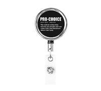 Pro Choice Definition Femminista Diritti delle donne My Body Choice Porta badge retrattile Reel Clip Porta carte d'identità per infermiere Studente Impiegato