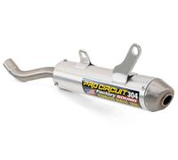 PRO CIRCUIT Silenziatore 304 alluminio spazzolato / tappo in acciaio inox Kawasaki KX125