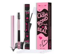 PRO Colla per Ciglia Ciglia Finte Colla Individuale Lash Bond And Seal Colla Adesiva per Ciglia Cluster Tenuta Super Forte 48 Ore Di Impermeabilità （Schwarze Bindung+Klare Versiegelung)