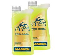 Pro Cool Liquido Refrigerante Giallo Mannol 2x 1 Litro Antigelo Moto Roller Quad