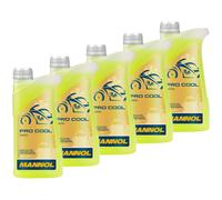 Pro Cool Liquido Refrigerante Giallo Mannol 5x 1 Litro Antigelo Moto Roller Quad