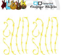 Pro Custom BARB WIRE adesivi per decalcomanie per chitarra adatti a tutte...