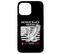 Pro Democracy Needs Your Courage No Kings USA Resist Fascism Custodia per iPhone 13 Pro Max