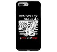 Pro Democracy Needs Your Courage No Kings USA Resist Fascism Custodia per iPhone 7 Plus/8 Plus