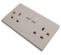 Pro Elec 9098 13A Presa Commutata, 2-Gang Singolo Palo