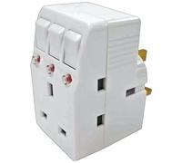 PRO ELEC - Adattatore commutabile individualmente a 3 vie, 13A
