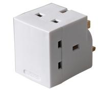 PRO ELEC - Adattatore di rete a 3 vie con fusibile 13A