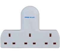 PRO ELEC - Adattatore per spina a 3 vie non commutato 13A 250V