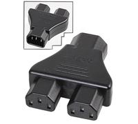 PRO ELEC Adattatore Splitter IEC da C14 a 2x C13, 240V 10A