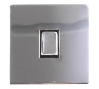 PRO ELEC - Interruttore luce senza viti, 1 banda, 2 vie, 10 AX, cromo lucido