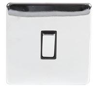 Pro Elec PC1801 - Interruttore a 1 pulsante, cromato lucido