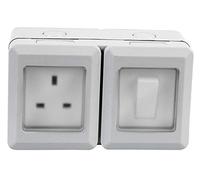 Pro Elec PEL00890 - Presa di corrente commutata resistente alle intemperie, IP55