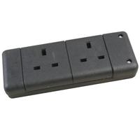 Pro Elec Presa a Doppia Usita, Nero, 13A