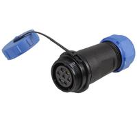 PRO ELEC Presa Circolare Filettata Inlinea, 7 Poli, IP68, 7-12mm