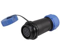 PRO ELEC Presa Inline, Connettore Circolare Filettato 12 Poli, 7-12mm, IP68