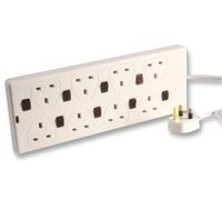 PRO ELEC Prolunga a 8 Prese con Interruttori a Neon, 2m