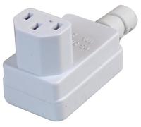 PRO ELEC - Spina IEC C13 ricablabile, ad angolo retto, bianca