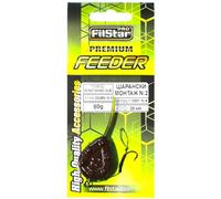 PRO FILSTAR Montaggio per Pesca alla Carpa Completo - Ami da Pesca N6 e Piombo da Pesca 80g In Linea - Filo Trecciato 20cm - Corda Intrecciata - Pesca Accessori Carpa - Attrezzatura Carpfishing Fondo
