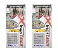 PRO FILSTAR Sabiki - Set di esche a molla, 2 x 10 ganci da pesca N9, con apertura DIA0,20 mm, per la pesca in mare, per sgombro e aringhe, per pesca con aringhe, sgombro, pesce persico, per sport in