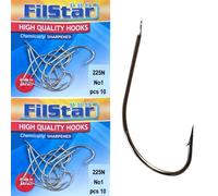 PRO FILSTAR Set 20 Ami da Pesca N1 in Acciaio al Carbonio - Ganci Pesca | Acqua Dolce e Salata - Amo Super Affilato - Accessori - Carpa - Attrezzatura Carpfishing - Articoli - Fishing