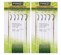 PRO FILSTAR Set di 10 ganci da pesca con scomparto anteriore - Method Feeder gancio N8 - Corda intrecciata 10 cm, diametro 0,25 mm - Accessori per pesca - Gancio con Boilie Stopper - Boilies - Set di