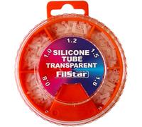 PRO Filstar Set Fermaposse in Silicone Trasparente Dia 0,8-1,8mm - Stopper Pesca per Galleggiante da Pesca - Anelli per Pose - Montaggio Pose - Accessori da Pesca - Fishing Kit - Carpfishing - Sport