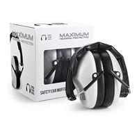 Pro For Sho Protezione per le orecchie da tiro da 34 dB - paraorecchie dal design speciale più leggero e massima protezione dell'udito, dimensioni standard, bianco