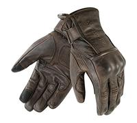 PRO FUTURE Guanti Moto in Pelle Con Protezioni CAFE RACER Chopper Custom Marrone Touch (S)