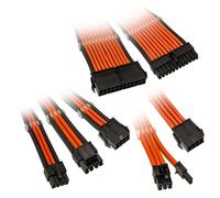 Kolink Six Cable Extension Sets Sleeved Cable Kit - Contains 24-Pin 4+4-Pin 8-Pin and 6+2-Pin PC Cable - Pcie Cable Works with PCIe 5.0 (Orange)