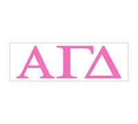 Pro-Graphx Alpha Gamma Delta Sticker Decalcomania per auto, computer portatile, finestre, prodotto con licenza ufficiale, motivo monogramma delle ragazze College Group, altezza 6,3 cm, colore rosa