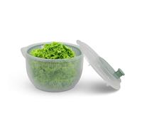 Pro Home Centrifuga per insalata (2,7 litri, Ø 20 cm) senza BPA, 3 in 1, centrifuga, colino e insalatiera, manovella 3D, centrifuga senza sforzo, asciugacapelli per insalata