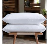 Pro Home Cuscini in piuma d'oca e piumino d'anatra, 1200 g/m², lussuoso, confortevole, con fodera in cotone, ipoallergenici, qualità alberghiera, dimensioni standard del Regno Unito, 48 x 74 cm