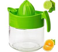 Pro Home Spremiagrumi manuale da 300 ml, per arancia, agrumi, limone, lime, frutta, con caraffa in vetro, spremi a mano (verde, 300 ml)