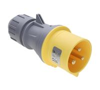 PRO Industrial Rewireable Power Plug 110V 32A Yellow IP44 2P+E Cable Mount for Site Use, Workshops, and Heavy Duty Applications - Durable & Safe Connection