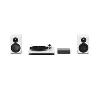 Pro-Ject Colourful Audio System E, set hi-fi con giradischi, bianco | Giradischi, amplificatore Bluetooth e diffusori in un unico set, in sei finiture, cavo per diffusori incluso