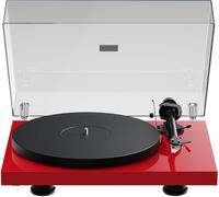 Pro-Ject Debut EVO 2, giradischi audiofili di nuova generazione con braccio in fibra di carbonio, selezione elettronica della velocità e cartuccia Pick it MM EVO premontata, prodotto in Europa (rosso