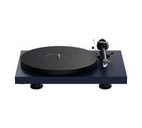 Pro-Ject Debut EVO 2 giradischi, braccio in carbonio, blu acciaio satinato | Piatto in alluminio smorzato con TPE, blocco cuscinetti fresato CNC, antiskating adattivo, Pick it MM EVO