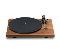 Pro-Ject Giradischi base E1.2, Plug & Play con controllo elettronico della velocità, forza di tracciamento preimpostata, dotato di cartuccia Pick It MM E Phono (noce)