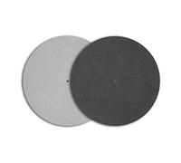 Pro-Ject Phono Box Pad in pelle per grammofono, Argento | Slipmat professionale in cuoio per grammofono, diametro 12 pollici, migliora l'audio e riduce le vibrazioni statiche