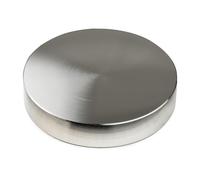 Pro-Ject Record Puck PRO, peso per dischi con feltro, 190 g, nichelato | Riduce le risonanze, aiuta con i dischi ondulati, il feltro protegge l'etichetta, alluminio nichelato