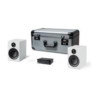Pro-Ject Set da viaggio - Mini sistema audiofilo compatto HiFi con valigetta di trasporto (nero/bianco)