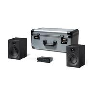 Pro-Ject Set da viaggio - Mini sistema audiofilo compatto HiFi con valigetta di trasporto (nero/nero)