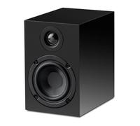 Pro-Ject Speaker Box 3 E diffusori compatti, coppia, nero | Diffusore ultracompatto con cupola in seta da 0,75 pollici, woofer/medio da 3 pollici, bass reflex, 89 Hz-20 kHz