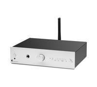Pro-Ject Stereo Box E, amplificatore stereo integrato compatto Hi-Fi con BT 5.0, uscita subwoofer, 2 ottici, 1 x coassiale SPDIF In, 2 x 40 W (argento)